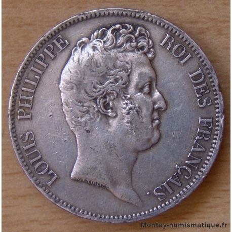 5 Francs Louis Philippe 1830 A sans le I tranche relief 