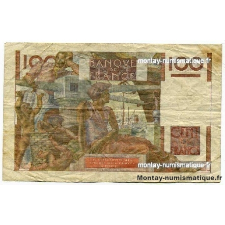 100 Francs Paysan Filigrane inversé 2-10-1952 S 501