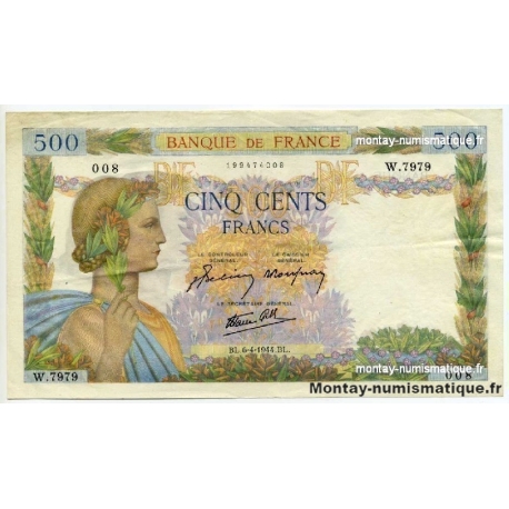500 Francs La Paix 6-4-1944 W.7979