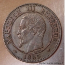 Deux centimes Napoléon III 1855 A Chien