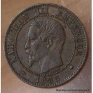 Deux centimes Napoléon III 1855 BB Chien