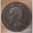 Deux centimes Napoléon III 1855 W ancre