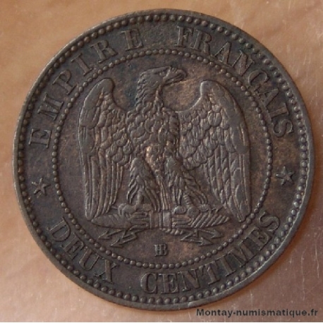 Deux centimes Napoléon III 1856 BB Strasbourg