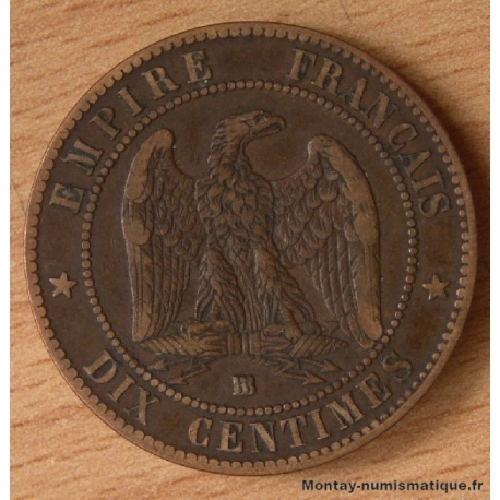 Dix centimes Napoléon III  1853 BB Strasbourg.