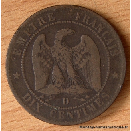 Dix centimes Napoléon III  1853 D