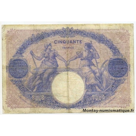 50 Francs bleu et rose 24-3-1909 V.3519