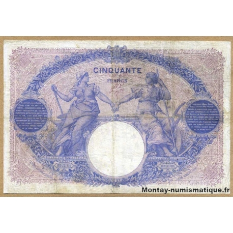 50 Francs bleu et rose 18-2-1908 X.3395