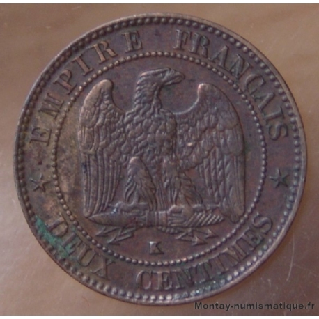 Deux centimes Napoléon III 1857 K Bordeaux