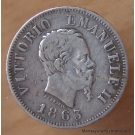 50 Centesimi Victor Emmanuel II  1863 T Turin