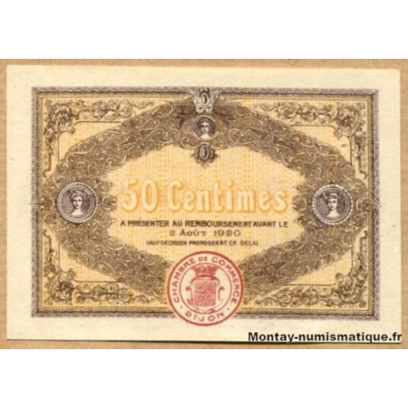 Dijon 50 centimes 2 Août 1915  n°000.059