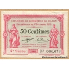 Dijon (21) 50 Centimes 1er Décembre 1919 Série 4 n° 000.679