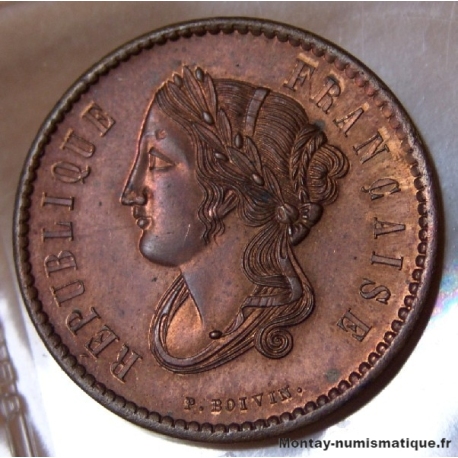 10 centimes Concours de Boivin 1848 cuivre