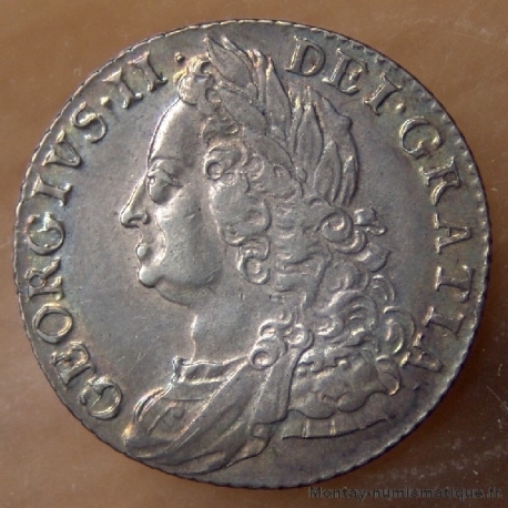 Grande-Bretagne Georges  II 1 Shilling 1758