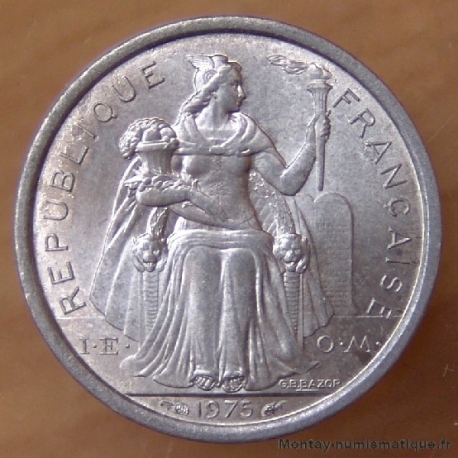 Polynésie-Française  1 Franc 1975 I.E.O.M 