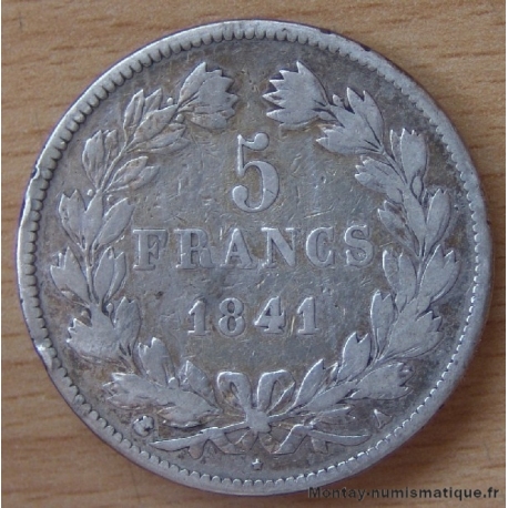 5 Francs Louis Philippe 1841 A Paris
