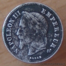 20 Centimes Napoléon III tête laurée 1864 A