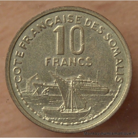 Djibouti 10 francs Côte Française des Somalis 1965 essai