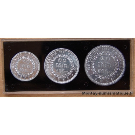Cambodge Coffret 10, 20 et 50 cent 1953 ESSAI