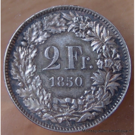 Suisse 2 Francs 1850 A
