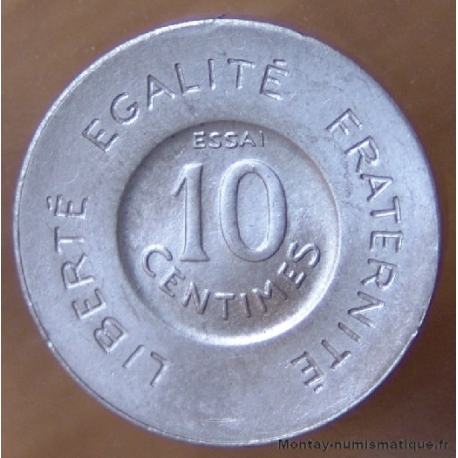 10 centimes Rude 1909 Essai aluminium 