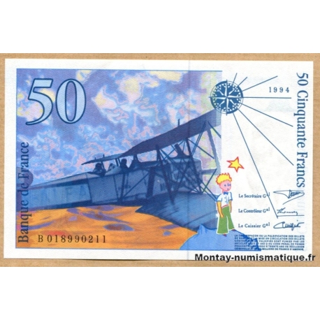50 Francs Saint-Exupéry 1994 B 018990211
