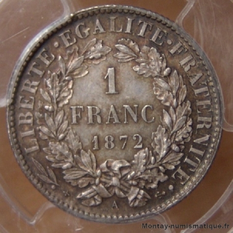 1 Franc Cérès 1872 A petit a