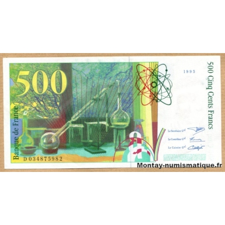 500 Francs Pierre et Marie Curie 1995
