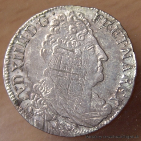 Louis XIIII 20 Sols aux insignes 1708 Besançon