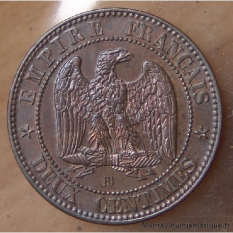 Deux centimes Napoléon III 1862 BB Grand BB Strasbourg