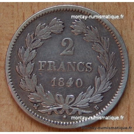 2 francs Louis Philippe I 1840 B Rouen