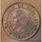 Deux centimes Napoléon III 1855 A ancre