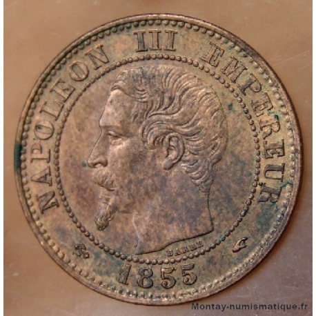 Deux centimes Napoléon III 1855 A ancre
