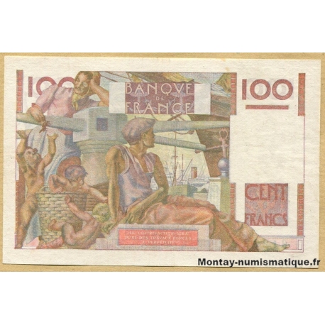 100 Francs Paysan 6-8-1953  Filigrane inversé V.553