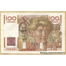 100 Francs Paysan 1-10-1953 Filigrane inversé  Z.559