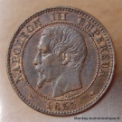 2 centimes Napoléon III 1855 MA Marseille Chien