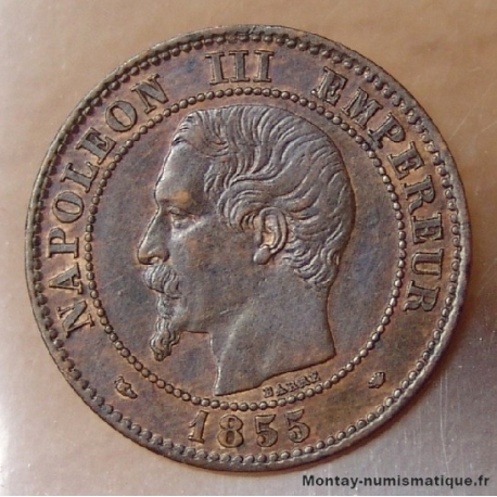 2 centimes Napoléon III 1855 MA Marseille Chien