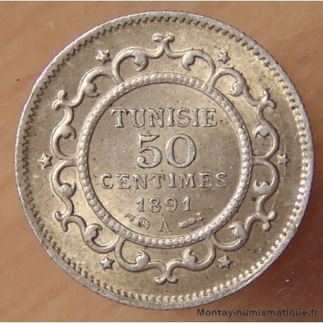Tunisie 50 centimes 1891 A Paris