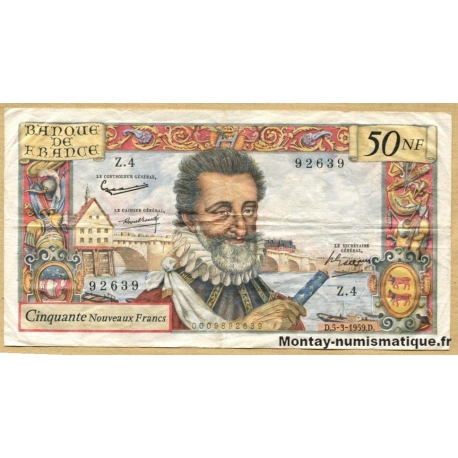 50 Nouveaux Francs Henri IV 5-3-1959 Z.4