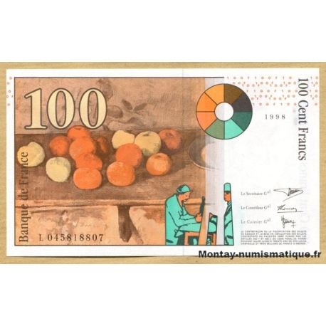 100 Francs Cézanne 1998