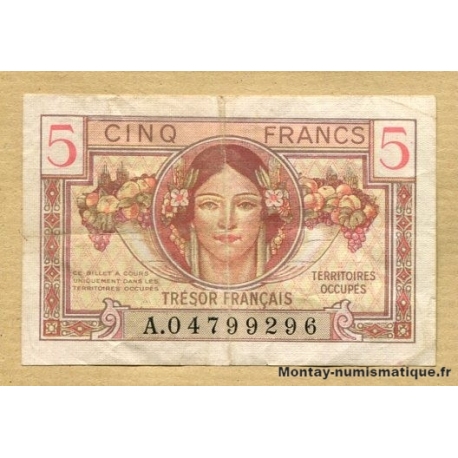 5 Francs Trésor Français 1947