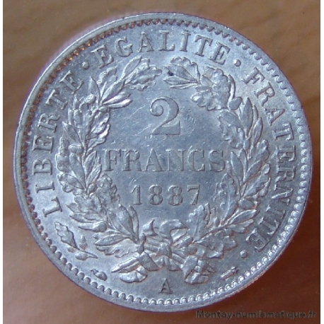 2 Francs Cérès 1887 A Paris