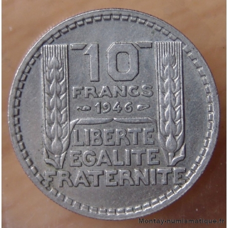 10 Francs Turin 1946 Rameaux longs