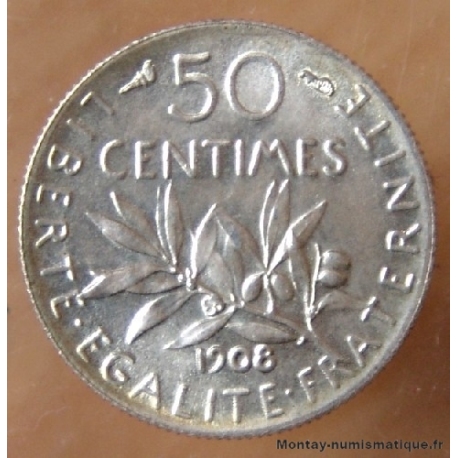 50 Centimes Semeuse 1908