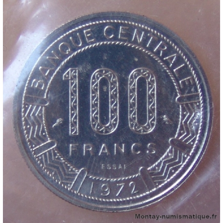 Cameroun 100 francs Antilopes 1972 Essai