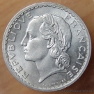 5 Francs Lavrillier 1945 B Beaumont-Le-Roger aluminium