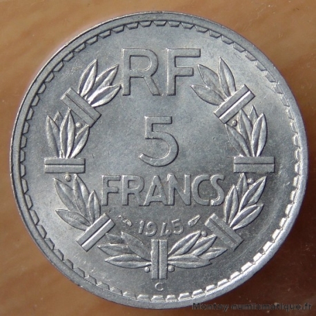 5 Francs Lavrillier 1945 C Castelsarrasin