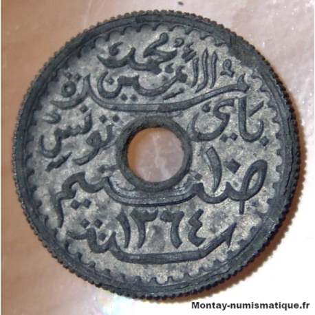 Tunisie 10 centimes 1945 essai zinc petit module 