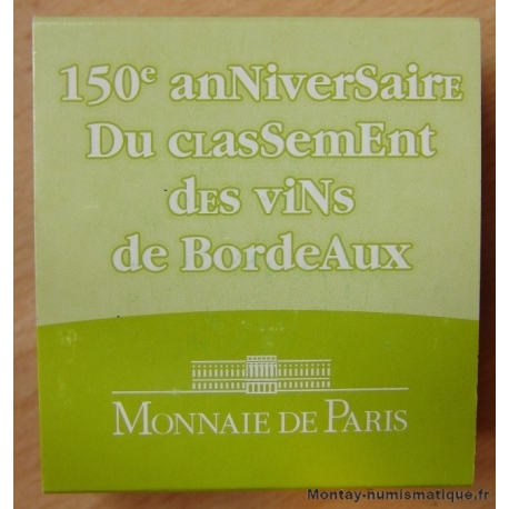 1 1/2 euro 2005, 150 ème anniversaire du classement des vins de Bordeaux. 