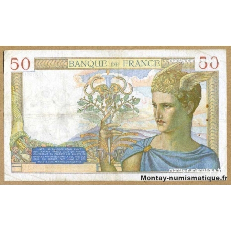 50 Francs Cérès 9-9-1937 U.6909