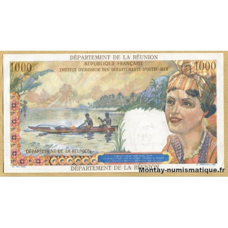 20 NF sur sur 1000 Francs Union Française - Ile de La Réunion (1971) 